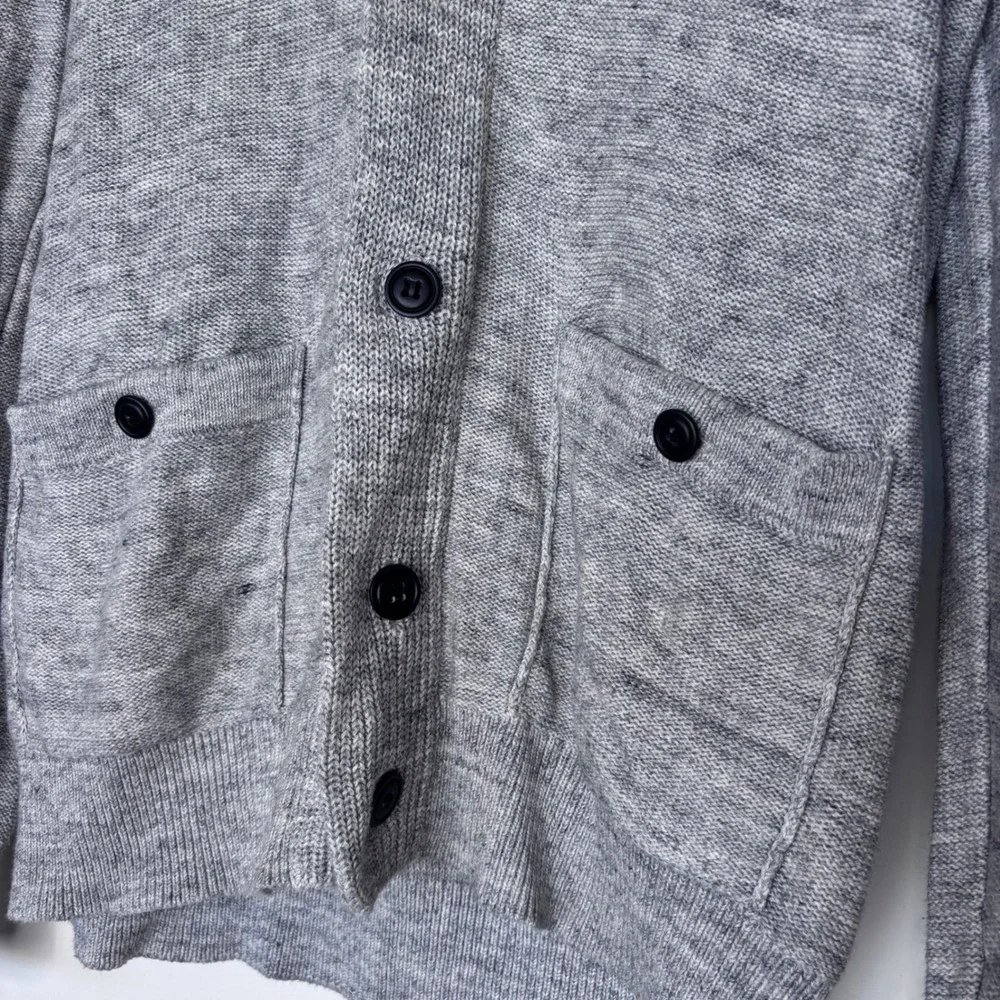 J Crew‎ 100% Lambswool Wool Knit Shawl Collar Cardigan Sweater Natural Medium